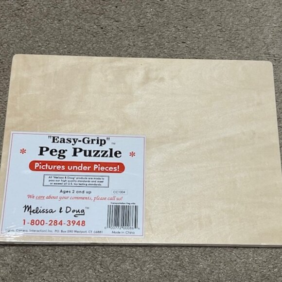 Easy Grip Peg Transportation Wooden Learning Puzzle Ages 2+ Toy NEW - Picture 2 of 10